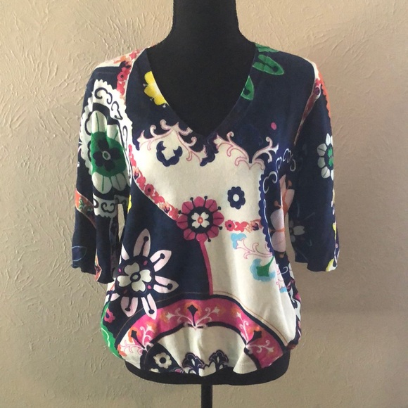 Vilagallo Quirky Print Sweater White